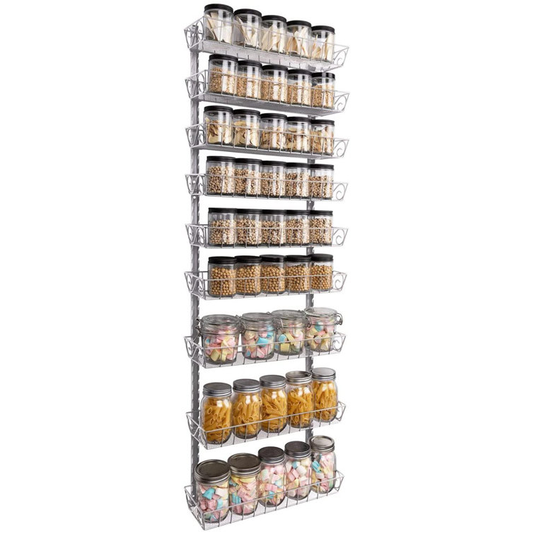 Wall Spice Rack with Adjustable Racks